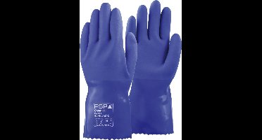 2 paar - Chemisch bestendige werkhandschoenen PSP 40-400 Chemical PVC Blue 30 cm, maat 08 / M