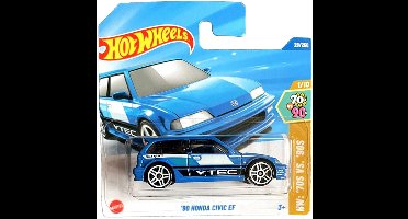 HOT WHEELS HONDA '90 CIVIC EF RACING BLUE HYW81 HW '70S VS '90S 1:64