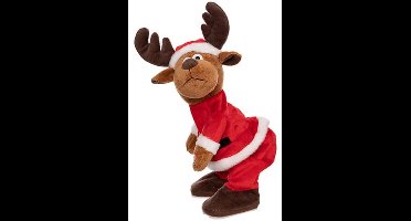 Feeric Christmas Dansende rendier kerstpop - 28 cm - schudt met zijn billen - bewegende knuffel - kerstknuffel