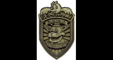 FaNaTtik Five Nights at Freddy´s Replica Security Badge Antique Brass Edition Replica: 1/1