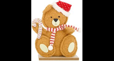 Decoratief Beeld – Teddybeer – 19 x 7 x 29 cm – Bruin – Fabric/MDF – FSC® 100%