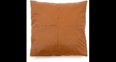 The Four Panel Leren Kussenhoes - Camel - 60x60