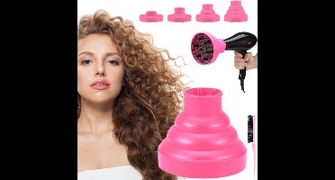 DailySupplies® Diffuser Opzetstuk - Krulborstel voor Fohn Universeel - Multistyler - Roze