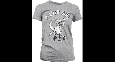 Jurassic Park Clever Girl Girly Tee dames-T-shirt, heather-grijs