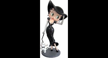 Betty Boop Walking Pudgy Zwarte Glitter Jurk Beeldje