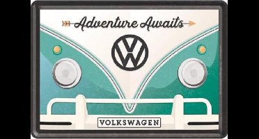 Metal Card - Volkswagen Bulli Adventure Awaits - 10x15 cm