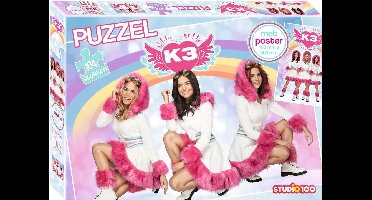 Puzzel K3 dromen met poster: 104 stukjes (MEK3N000