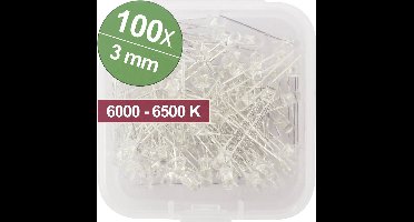 Quadrios LED-assortiment Koud-wit 3 mm 20 mA 3.0 V