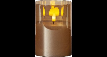 Star Trading LED lantaarn 'Flame' met flikkerend effect, batterij, timer, amberkleurig, 12,5cm