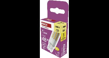 EMOS LED-lamp Classic JC / G9 / 4,3 W (48 W) / 600 lm / warmwit, ZQ9D32