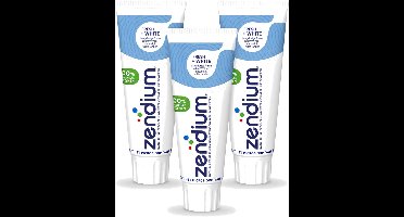 3 x Zendium - Tandpasta - Fresh+ White - 75 ml - Voordeelverpakking - 3 stuks