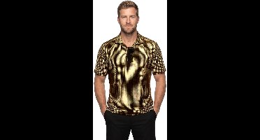 Polo Velvet Glitter Goud - Jaren 80 en 90 Disco - Heren