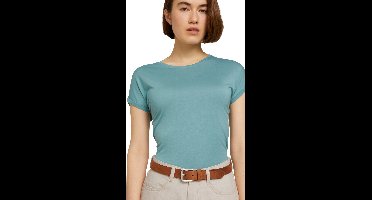 Tom Tailor Denim - TTDOLLY Suède leren riem met vierkante gesp - Maat 75 - light brown uni