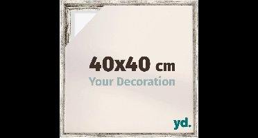 yd, Baklijst 40x40 cm Wit Vintage - Lijst voor Canvasdoek - MDF Lyon