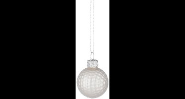 House of Seasons Kerst Ornament Golfbal - Ø4 cm - Wit
