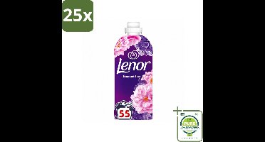 25 x Lenor - Wasverzachter - Bloemenboeket - Fris & Zacht - 55 Wasbeurten - Grootverpakking - Vaatwasstrips - Wasverzachter Bloemen - Frisse Geur - Ontspanning - Bloemige Geur - Saffraan