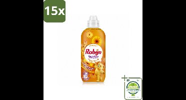 15 x Robijn – Wasverzachter – Passiebloem & Bergamot – 780 ml - Grootverpakking - Vaatwasstrips - Wasverzachter - Wasverzachter Passiebloem Bergamot - Wasverzachter Voor Katoen - Wasverzachter Voor Synthetisch - Wasverzachter Voor Blends