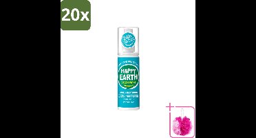 20 x Happy Earth – Deodorant Spray – 100% Natuurlijk Cedar Lime – 100 ml - Bulkverpakking - Deodorant spray - Douchemop - Fris geur