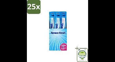 25 x Sence - Tandenborstels - Fresh Soft Comfort Clean - 12 Tandenborstels - Grootverpakking - Vaatwasstrips - Tandenborstel - Zachte Tandenborstel - Mondhygiëne - Tandenborstel Voor Gevoelig Tandvlees - Dagelijks Poetsen