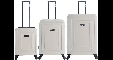 Discovery Coast Harde Koffer set / Trolley set / Reiskoffer set - (S/M/L) - Wit - Wit / Set