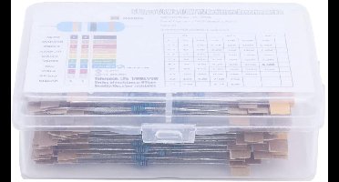 Weerstand Assortiment - Elektronica Componenten - Elektronica Reparatie - 1% Metaalfolie - 640 Stuks - Niet Van Toepassing
