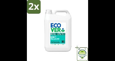 Ecover - Vloeibaar wasmiddel - Universeel - Kamperfoelie & Jasmijn - 5 liter - 100 wasbeurten - Voordeelverpakking - 2 stuks - Wasmiddel - Biologisch wasmiddel