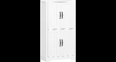 Opbergmeubel – Kast – Badkamerkast – Staande Kast – Opbergkast – Wit – Verstelbare Planken – Compact & Duurzaam
