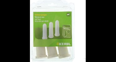 Kerbl Kalverspeen Wit met X-Gat 10 cm - 3 stuks