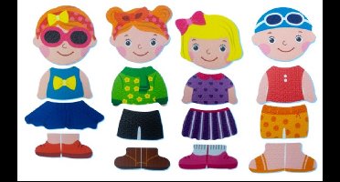 Nuby - Badspeelgoed - Schuimrubberen aankleedset meisje - Vanaf 12 maanden
