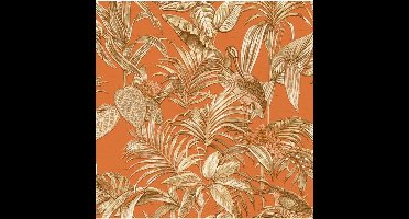 Wallstitch bird of paradise orange DE120019