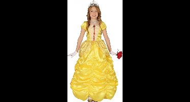 Fiestas Guirca Prinsessen verkleed jurk/kostuum - geel - voor meisjes - prinses 122/134