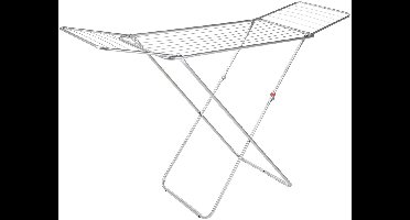 HI Wasrek - droogrek - zilver - metaal - 171 x 54 x 89 cm - max 15 kg - ophangen