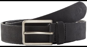 Tom Tailor Denim - Lederen riem met vierkante gesp - Maat 90 - black uni