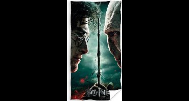 Harry Potter Strandlaken Junior 140 X 70 Cm Katoen Groen/zwart