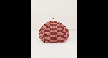 Nobodinoz Ronde Zitzak/Beanbag Vibes Kid Size - 70x70x30cm - Maroon Tiles