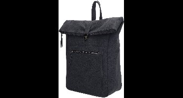Beagles Cambrils Rugzak Dames - Schooltas met roltop en tabletvak - Dagrugzak van Imitatieleder met ritssluiting - Blauw