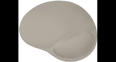 Trust BigFoot - Ergonomische Muismat - Polssteun met Gelvulling - Microvezel Oppervlak - Antislip Onderkant - Beige