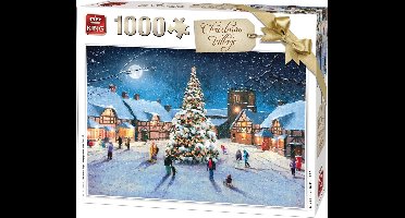 King Puzzel 1000 Stukjes (68 x 49 cm) - Christmas Village - Legpuzzel Kerst / Winter