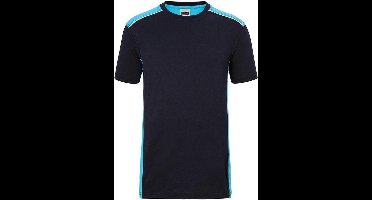 Fusible Systems - Heren James and Nicholson Workwear Level 2 T-Shirt (Navy/Turquoise)