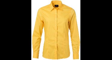 James and Nicholson Dames/dames Poplin-shirt met lange mouwen (Geel)