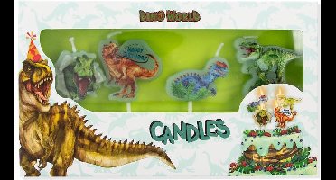Dino World kaarsen verjaardagstaart