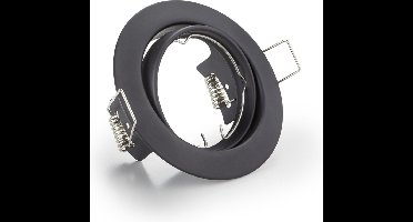 TRIO JURA - Inbouwspot - Zwart mat - excl. 1x GU10 3 W - Zwenkbaar - Plafondbevestiging - rond