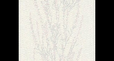 BLOEMENSTRUIK BEHANG | Botanisch - wit grijs zilver - A.S. Création Blooming