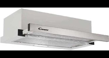 Candy Afzuigkap | Model CBT6130/3X | Semi-inbouw (uittrekbaar) | Zilver | 329 m³/uur