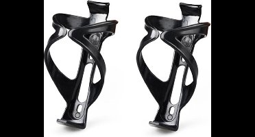 2 stuks Ultra Lichtgewicht Bidonhouders - Krachtige verstevigde klemmen - Zwart - weegt slechts 23 gram!