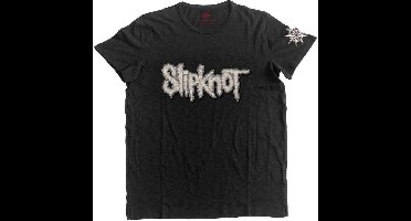 Slipknot - Logo & Star Heren Tshirt - 2XL - Zwart