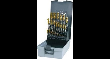 RUKO 2501215TRO HSS-G Spiraalboorset 25-delig 1 mm, 1.5 mm, 2 mm, 2.5 mm, 3 mm, 3.5 mm, 4 mm, 4.5 mm, 5 mm, 5.5 mm, 6 m