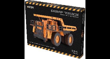 Eco Wood Art Modelbouwpakket Dump Truck - 3D Puzzel - Miniatuur Bouwpakket Volwassenen - DIY - Knutselen - Hout