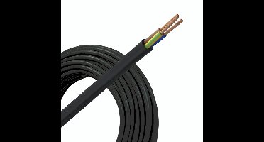 VMVL (H05VV-F) kabel 3x1mm2 zwart per rol 100 meter
