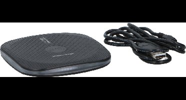 Grundig Draadloze Oplader - Qi Lader - 5-10MM Laadafstand - Anti-Slip - Compact Formaat - Zwart